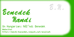 benedek mandi business card